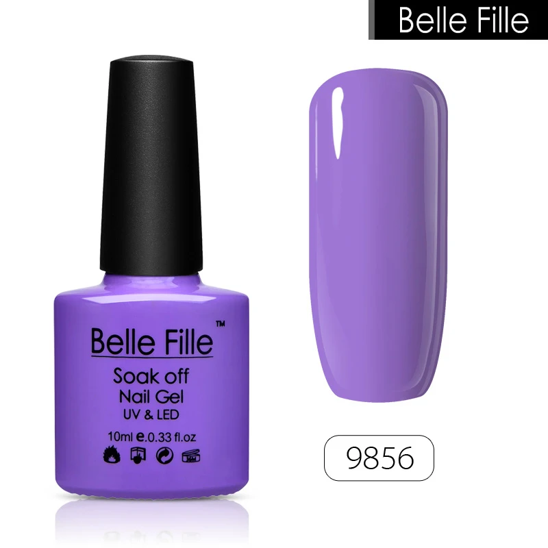 Belle FILLE 10 мл фиолетовый синий зеленый цвет Гели для ногтей Польский Маникюр гель