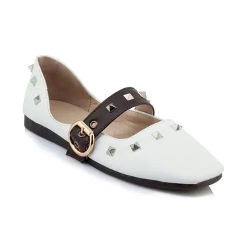 

18 years light mouth new spring fashion rivet leisure student 30 to 44 single shoe size code 1229
