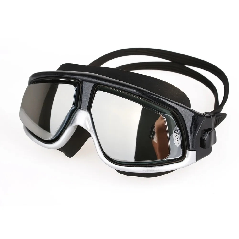 Copozz близорукие очки для плавания, водонепроницаемые противотуманные УФ-очки, кремниевые зеркальные большие оправы, унисекс, спортивные очки для близорукости, маска для плавания