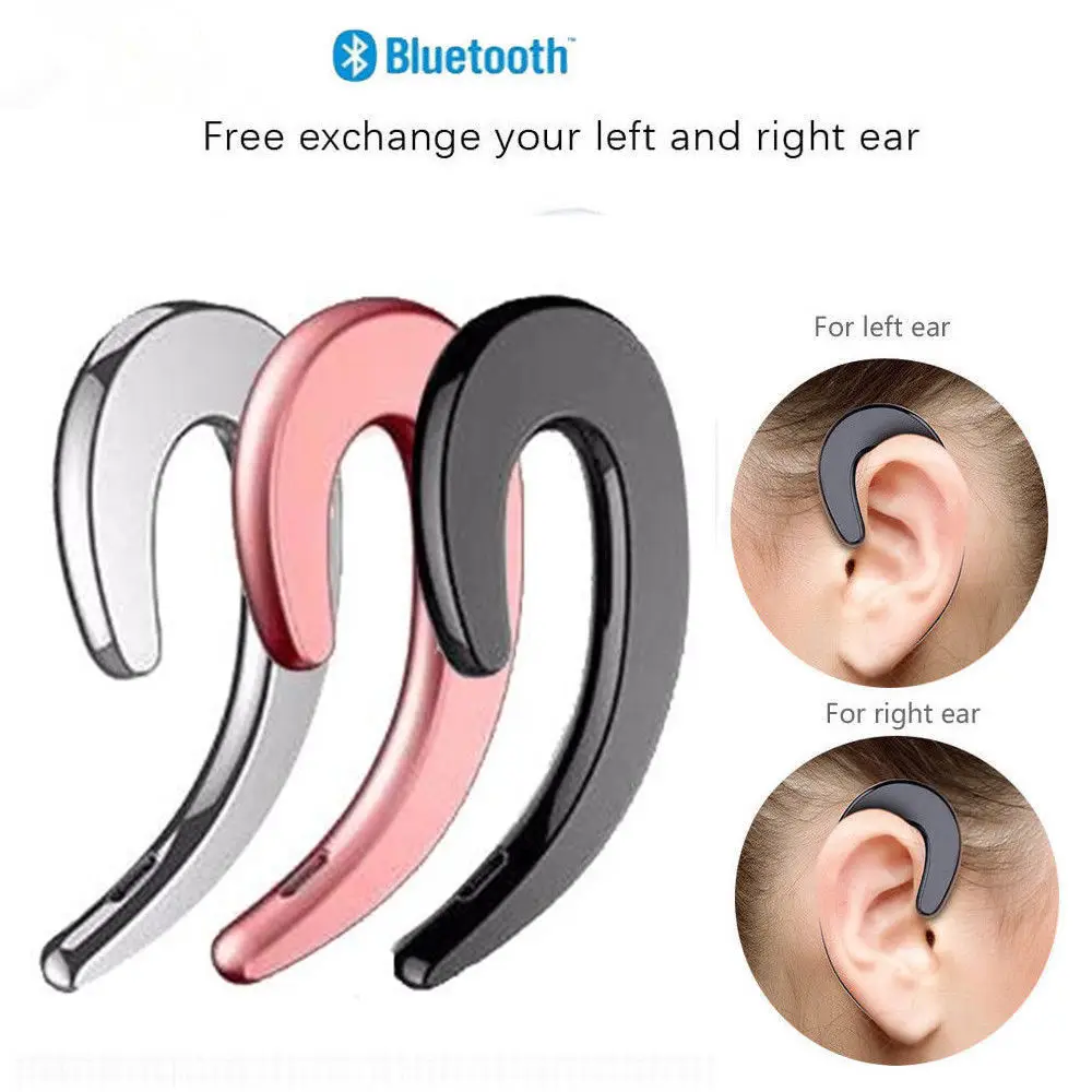 Bluetooth гарнитура для телефона с микрофоном наушники вкладыши костной
