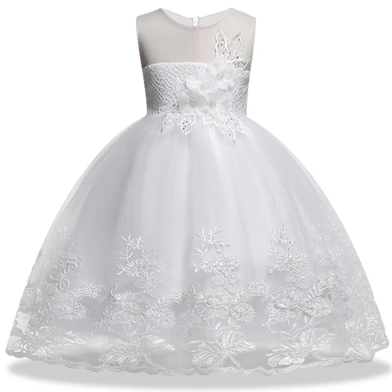 

Mesh applique evening wedding flower lace girl dresses for wedding girls dress first communion princess dress baby tutu costume