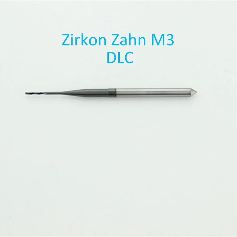 

5 PCS/Lot 0.5/1.0/2.0mm Length 57 mm Dental Zirconia Tungsten Carbide Drill CADCAM Milling Bur Machine Zirkon Zahn M3 System DLC
