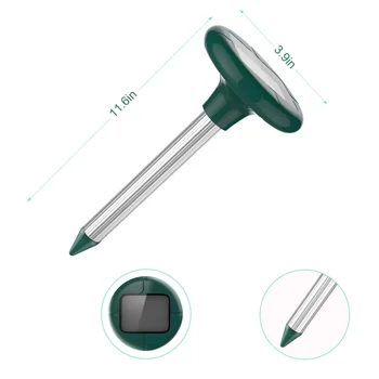 

Animal Repeller Solar Power Ultrasonic PIR Sensor Yard Dog Ultrasonic Gopher Mole Eco-friendly Solar Garden Pest Repeller 2pcs