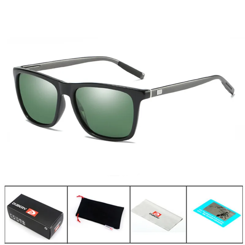 Алюминиевые поляризованные солнцезащитные очки, мужские Поляризованные брендовые дизайнерские очки, женские мужские винтажные очки, солнцезащитные очки для вождения, lunette soleil - Цвет линз: Balck Green