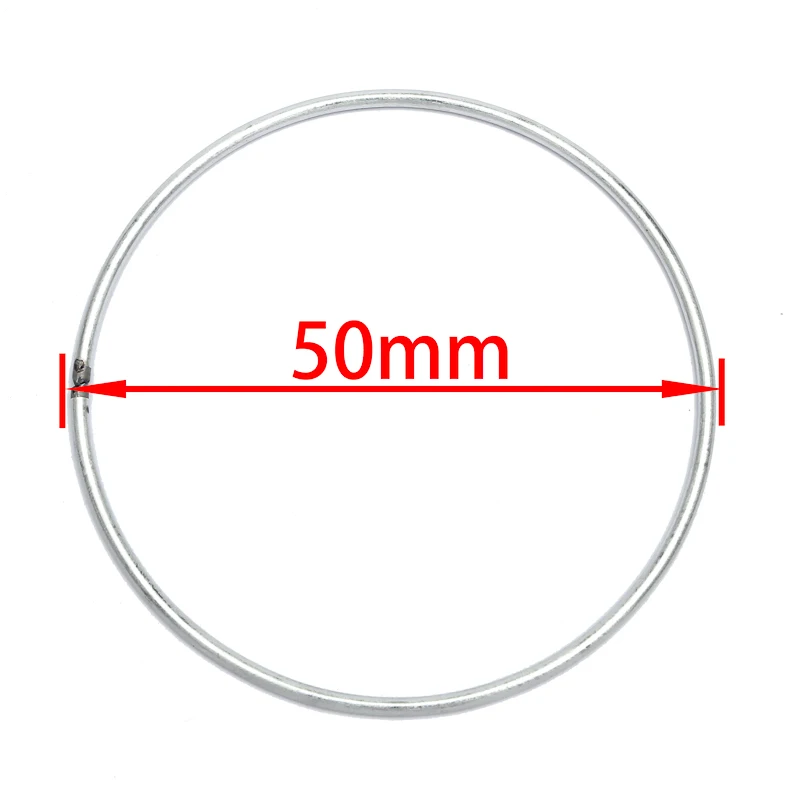 10 шт 35-200 мм Ловец снов Reve круглые кольца фурнитура Висячие круглые cercle металлические pour attrape reve ювелирные изделия своими руками - Цвет: 50mm