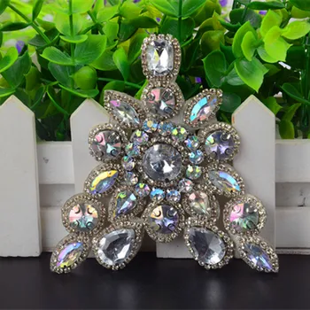 

AB Crystal Rhinestone Applique Flatback Sew On Claw Rhinestone For Wedding Dress Decoration Belt Shoes Clothing Embroidery DIY