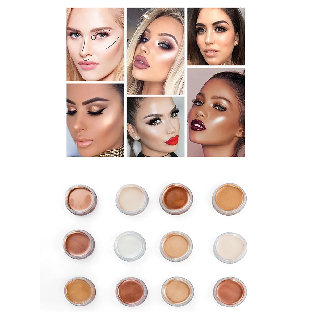 Iluminador Maquillaje хайлайтер крем палитра для макияжа мерцающий светящийся набор