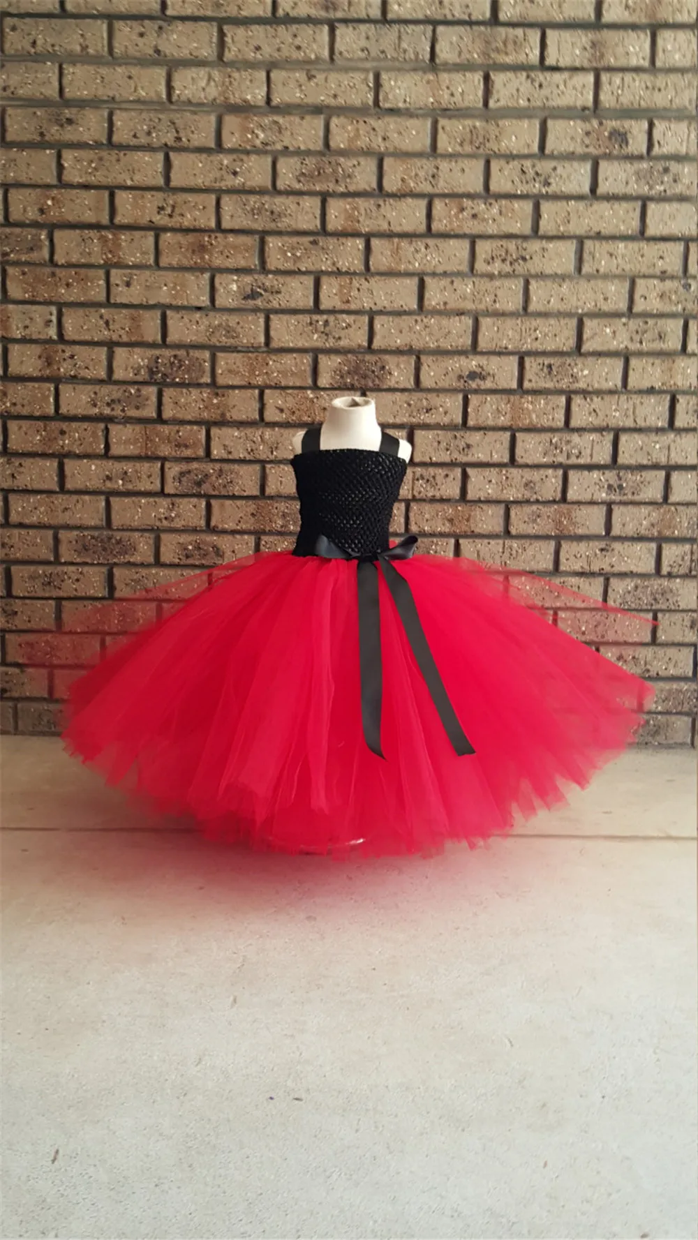 Черный и красный юбка-пачка для девочек платье принцессы для девочек свадебное вечернее платье на день рождения детская одежда тюль для девочек в цветочек бальное платье