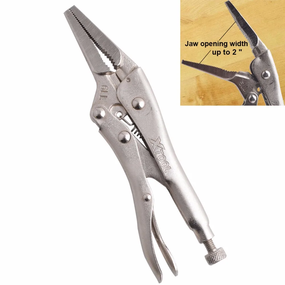 6.5inch/165MM CR V Long Nose Vice Grip Locking Plier With Straight Jaw