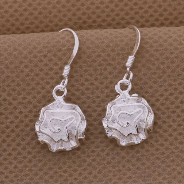 

AE288 Hot 925 sterling silver earrings , 925 silver fashion jewelry , brightly rose /cfjakwqa aplajgsa