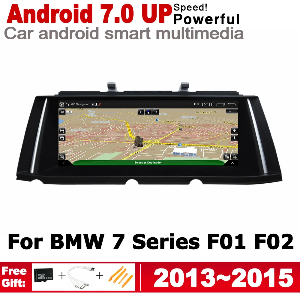 

10.25" HD Screen Stereo Android 7.0 up Car GPS Navi Map For BMW 7 Series F01 F02 2013~2015 NBT Original Style Multimedia Player