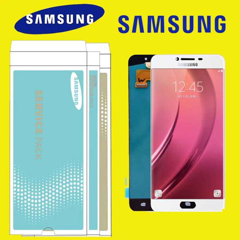 

Original 5.7" AMOLED LCD Replacement for SAMSUNG Galaxy C7 LCD Display C7000 Touch Screen Digitizer with SERVICE PACK