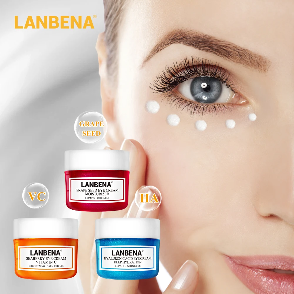 

LANBENA Eye Cream Anti-Puffiness Remove Dark Circles Wrinkles Anti-Aging Firming Whitening Moisturizing Eye Serum Skin Care 1pcs