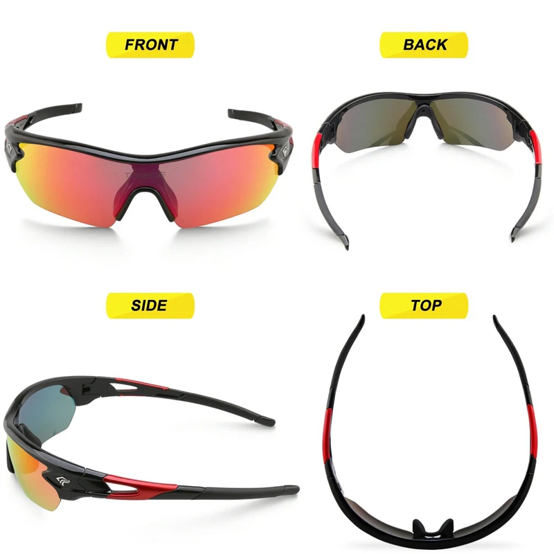 Поляризованные солнцезащитные очки унисекс с 5 сменными линзами для мужчин и женщин, очки для альпинизма, вождения, гольфа, очки с защитой от уф400 лучей