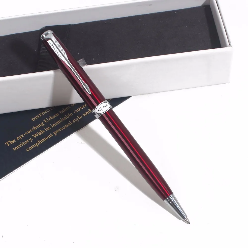 

Sonneting Rollerball pen metal office school pen Classic gold black gold clip pen gift with box Red Silver