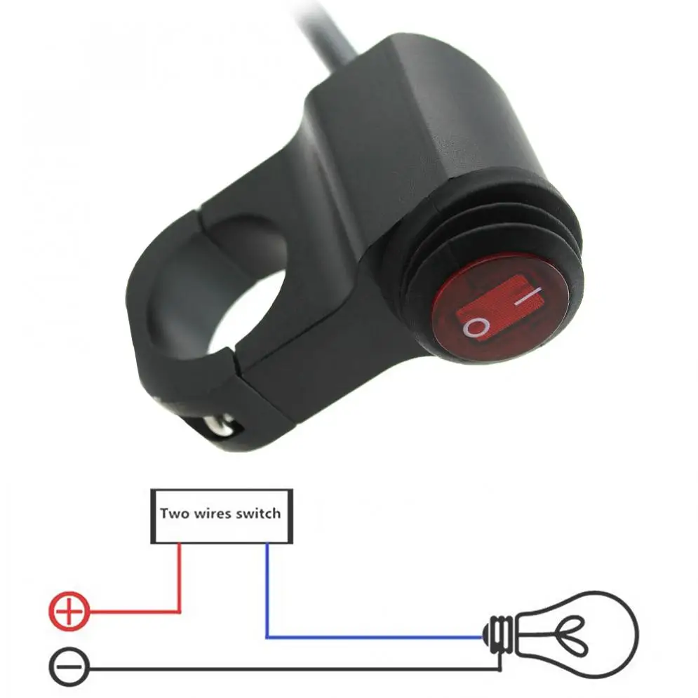 Универсальный 12 В Черный ЧПУ Алюминиевый сплав переключатель на руле мотоцикла кнопка включения мотоциклетная фара переключатель
