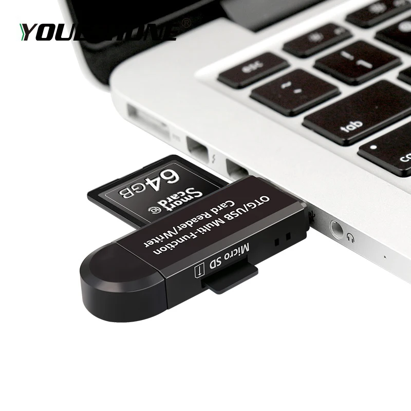 Memery карты устройство для чтения Micro USB OTG к USB 2,0 адаптер SD кард-ридер для Android телефона