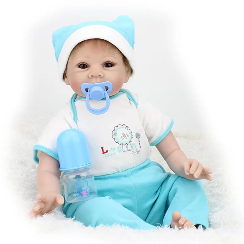 22Inch 55cm Soft Silicone Lifelike Vinyl Newborn Babies Interactive