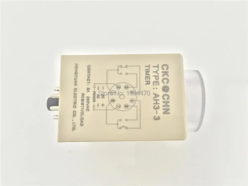 

2pcs/Lot AH3-3 DC 24V 10S Power On Delay Timer Time Relay 24VDC 10sec 0-10 second 8 Pins