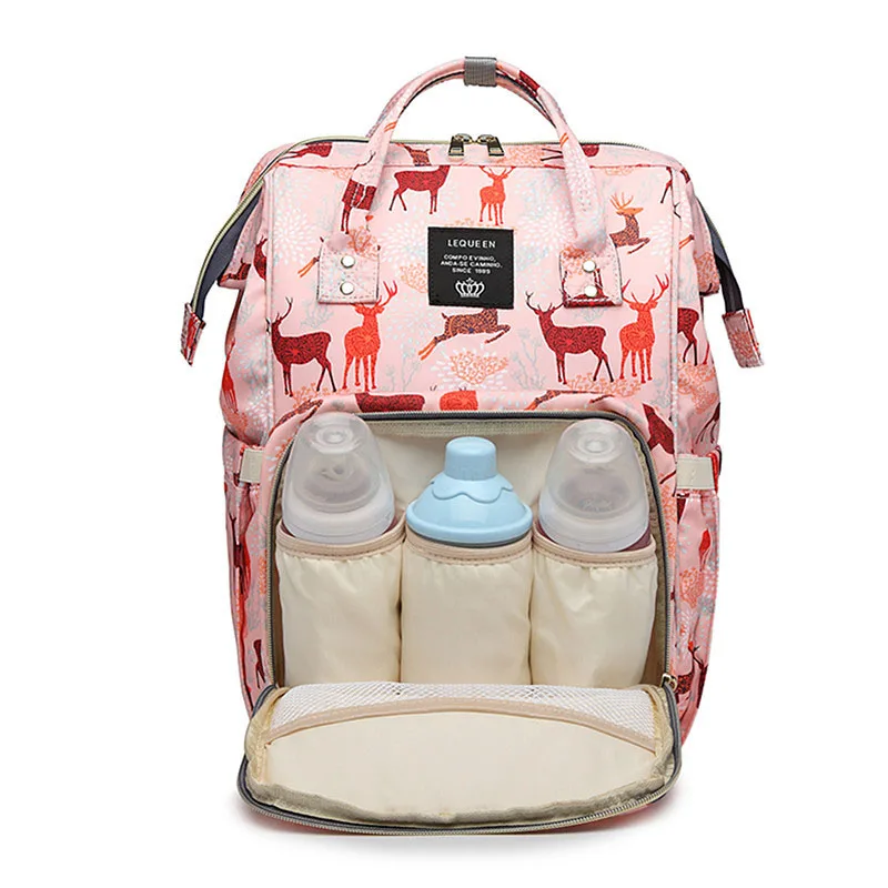 Детские для беременных пеленки уход сумка олень шаблон большой Ёмкость для путешествия рюкзак хранения бутылок уход сумки