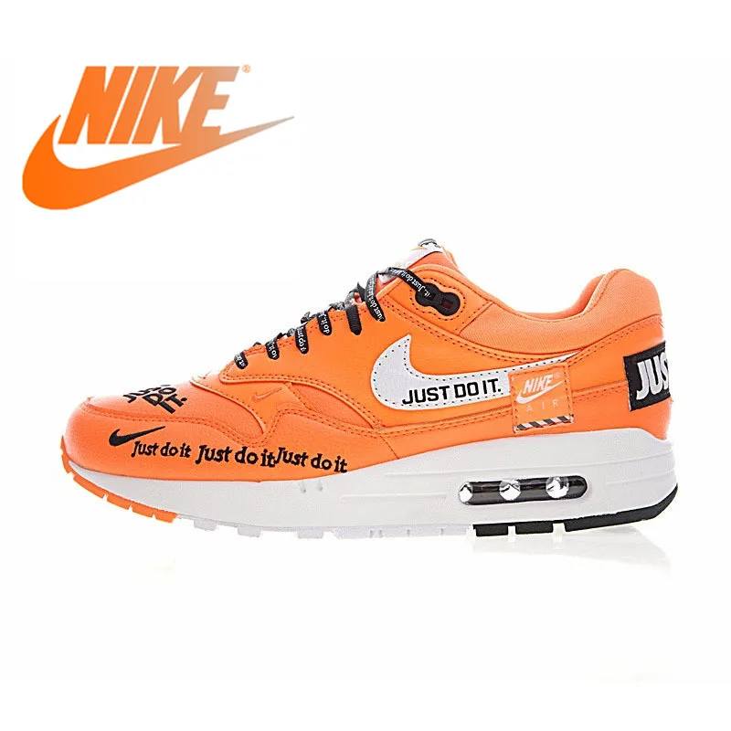 Оригинальные аутентичные Nike Air Max 1 Just Do It 30th юбилей серии для мужчин's кроссовки Спорт на открытом воздухе спортивная обувь классический 917691