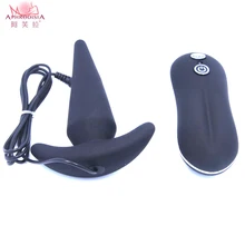 APHRODISIA black 10 Function Bulb Probe Vibrating Anal Plug,Real Skin Feeling,Remote Control Butt Plug, Adult Sex Toys For Women