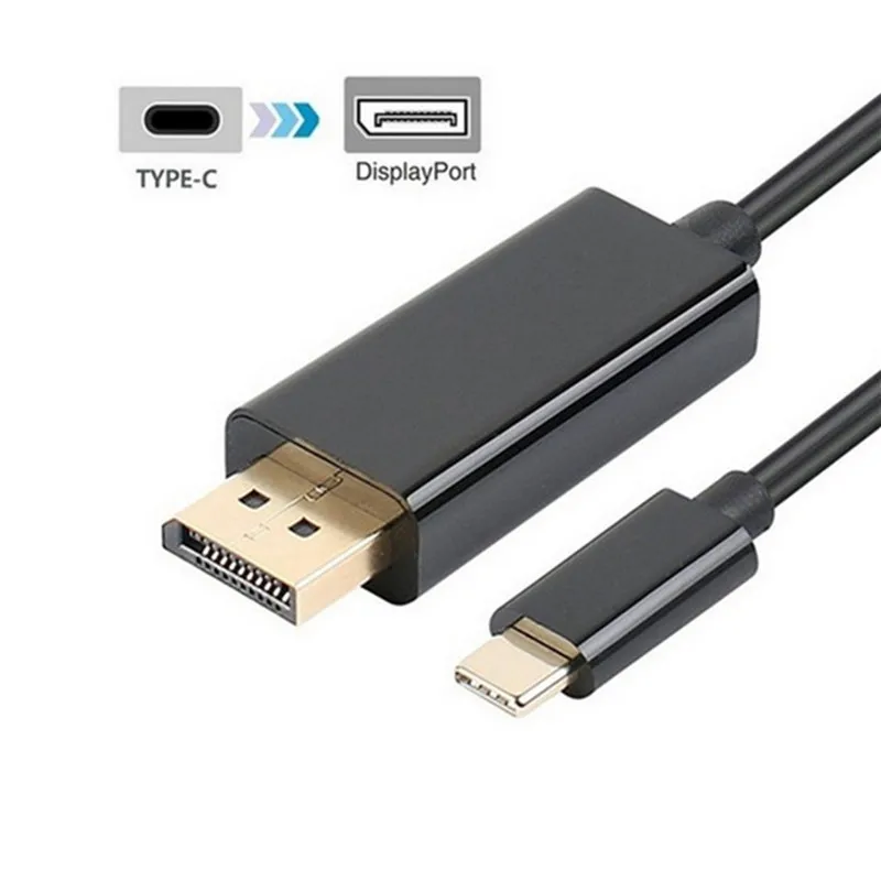 

USB 3.1 Type C USB-C to DisplayPort DP 4K UHD HDTV Cable for Chromebook & Macbook & Laptop 1.8M