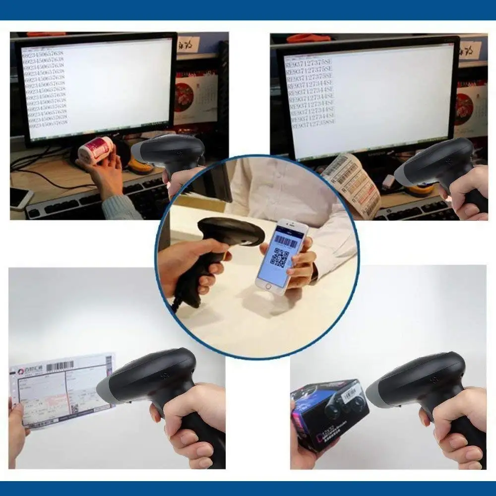 M4 проводной USB Лазерная 2D QR сканер штрих кода PDF417 штрихкодов читатель Android