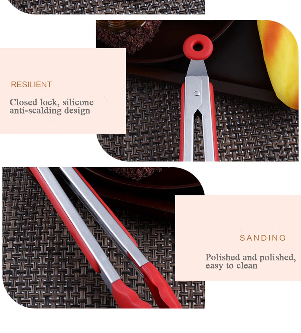 27 cm and 35cm Food Grade 100% Silicone food tong Kitchen Tongs utensil Cooking Tong clip Clamp Salad Serving BBQ tools7