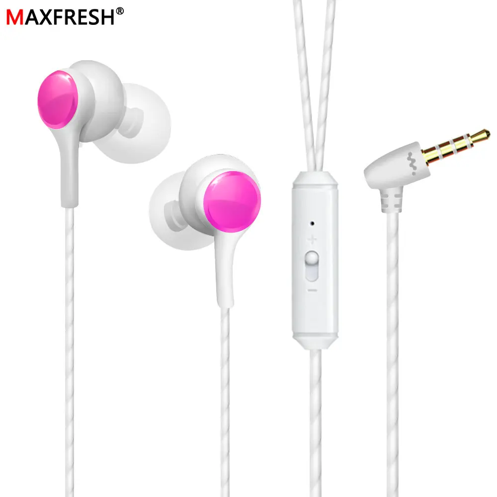 Maxfresh наушники 3,5 мм внутриканальные стерео наушники гарнитура с супер басами стерео Музыкальная гарнитура для сотового телефона huawei samsung Xiaomi