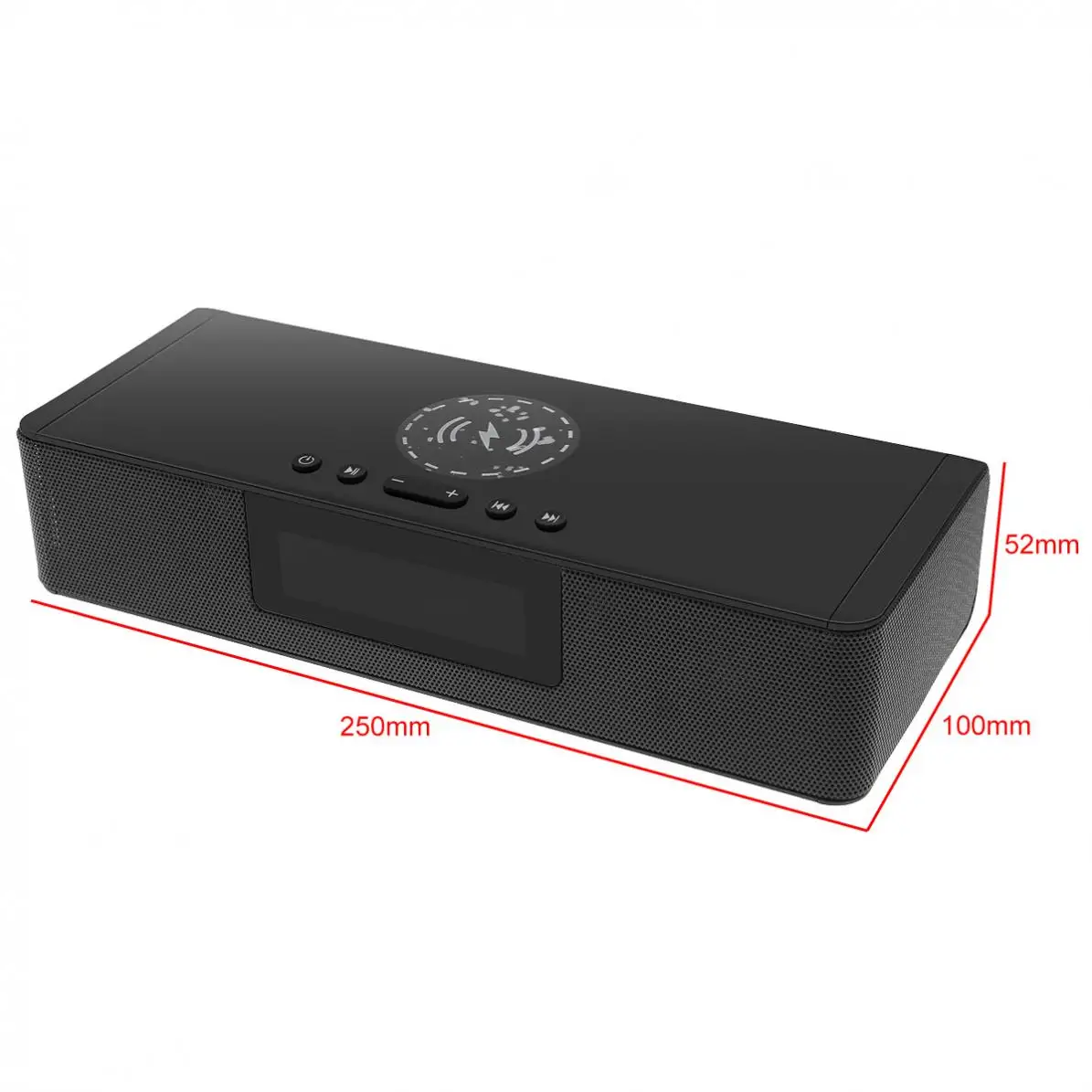 BS 39A Встроенный микрофон Bluetooth Soundbar Speaker с беспроводной зарядкой QI и светодиодным