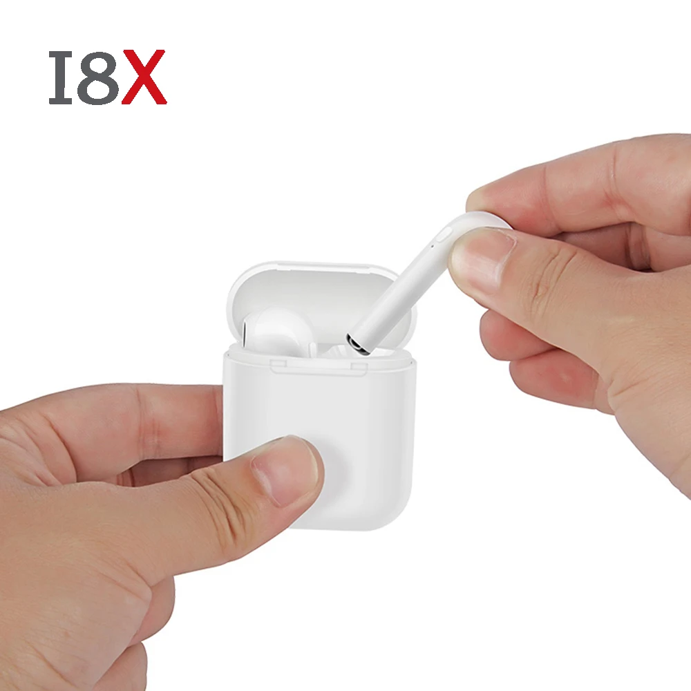 

I8x TWS Air Bluetooth Earphone pods Earbuds Wireless Stereo Ifans Mini Headset With Mic Charging Box For Iphone 7/8/X/XS/XR/Max