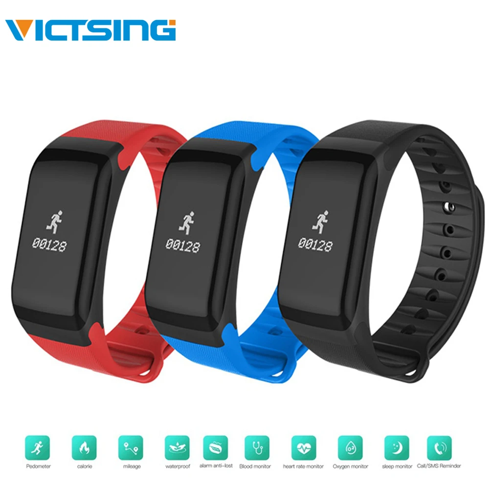 

VicTsing F1 Fitness Tracker Smartband Blood Pressure Smart Band Health Wristband Sport Pedometer Smart Bracelet for IOS Android