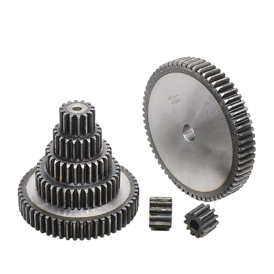 

1Pcs 45# Steel 2Modulus Spur Gear 42T-57T For Outer Diameter 88-118mm Shaft Reduction Gear Tooth Surface Quenching