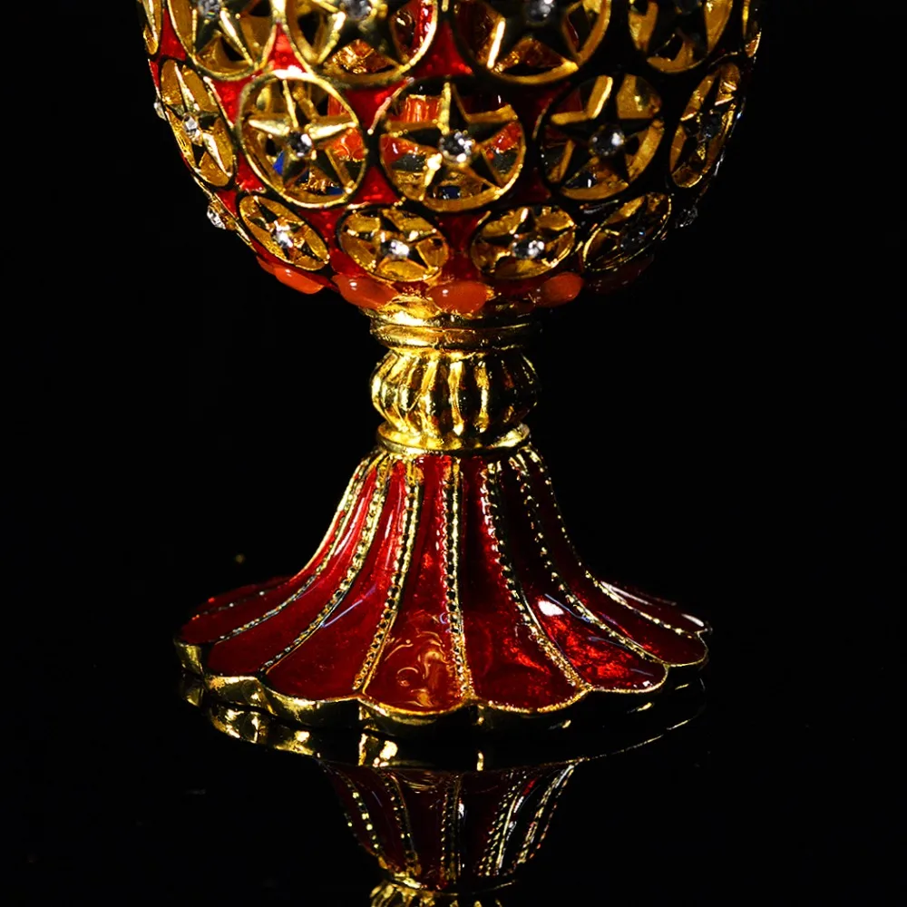 Яйцо ручной работы QIFU Faberge с маленьким замком в подарок|Бутылки банки и коробки| |