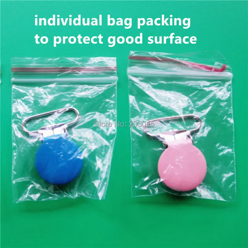 30pcs/lot 1'' 25mm round metal suspenders soothers holder clips for baby dummy pacifier Chain clips Lead Free