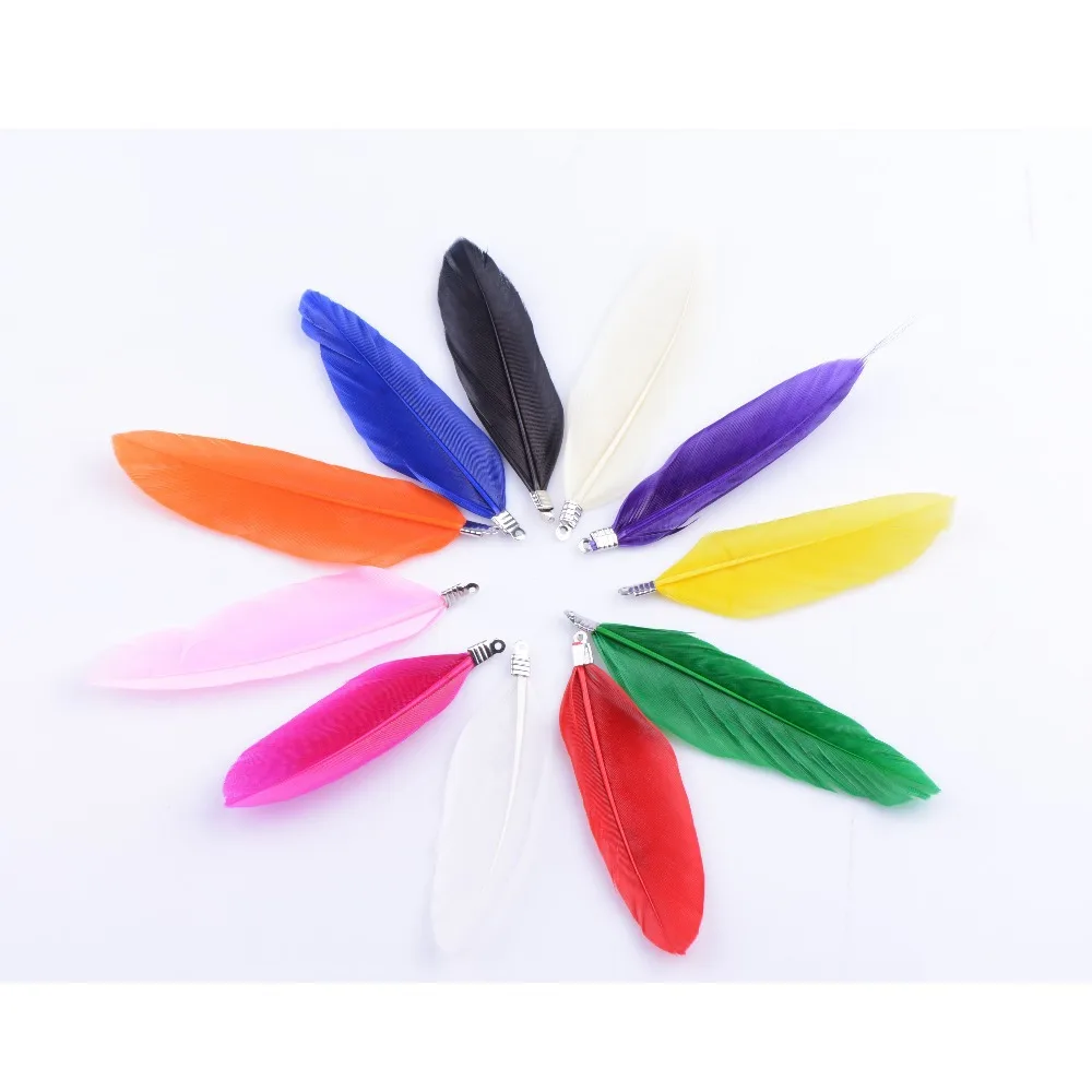 Multicolor quality natural feather with clips length about 5.7cm 100