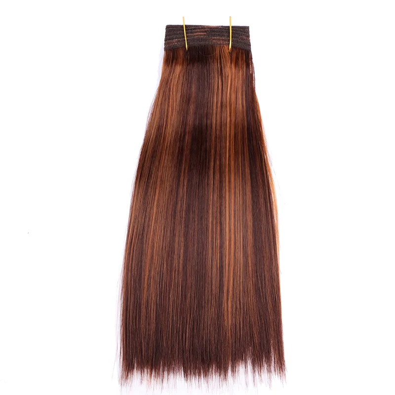 Angie P1B/30 прямые волосы пучки мягкие синтетические волосы для наращивания 100 г цельные модные волосы для плетения - Цвет: P4/30