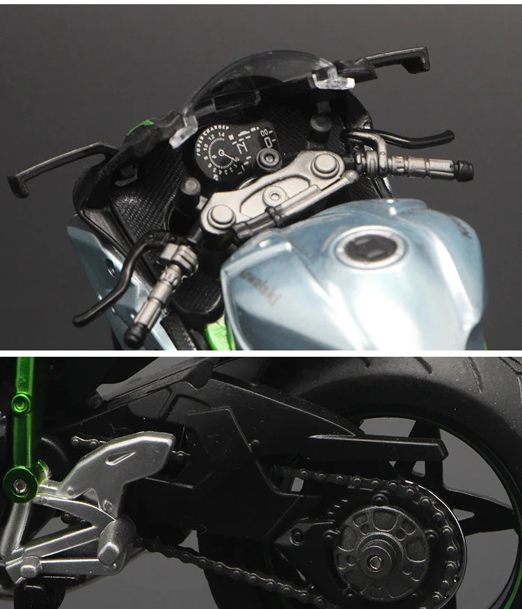 1:12 Kawasaki Ducati имитационная модель мотоцикла из сплава детская со звуком гладкая линия Игрушечная модель автомобиля