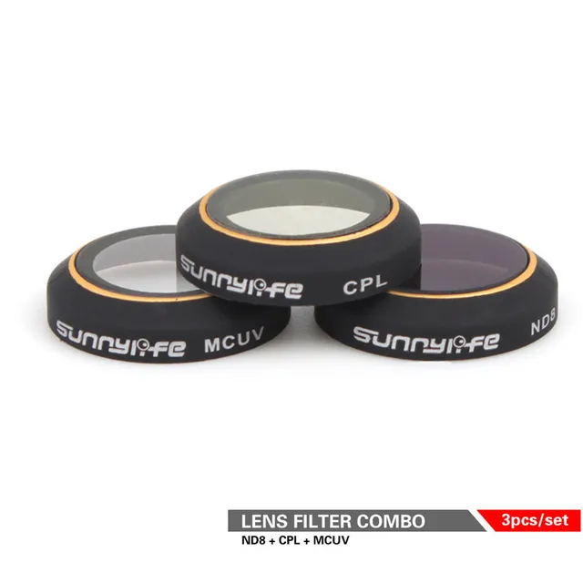 Special Offers 3Pcs ND8 + CPL Circular Polarizer + MCUV UV Camera Lens Filter Kit/Set for DJI MAVIC PRO (Won't Affect Gimbal Calibration) Special Offers 3Pcs ND8 + CPL Circular Polarizer + MCUV UV Camera Lens Filter Kit/Set for DJI MAVIC PRO (Won't Affect Gimbal Calibration)