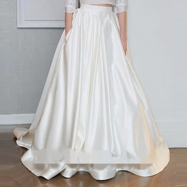 Buy Formal Style White Bridal Wedding Skirt Custom
