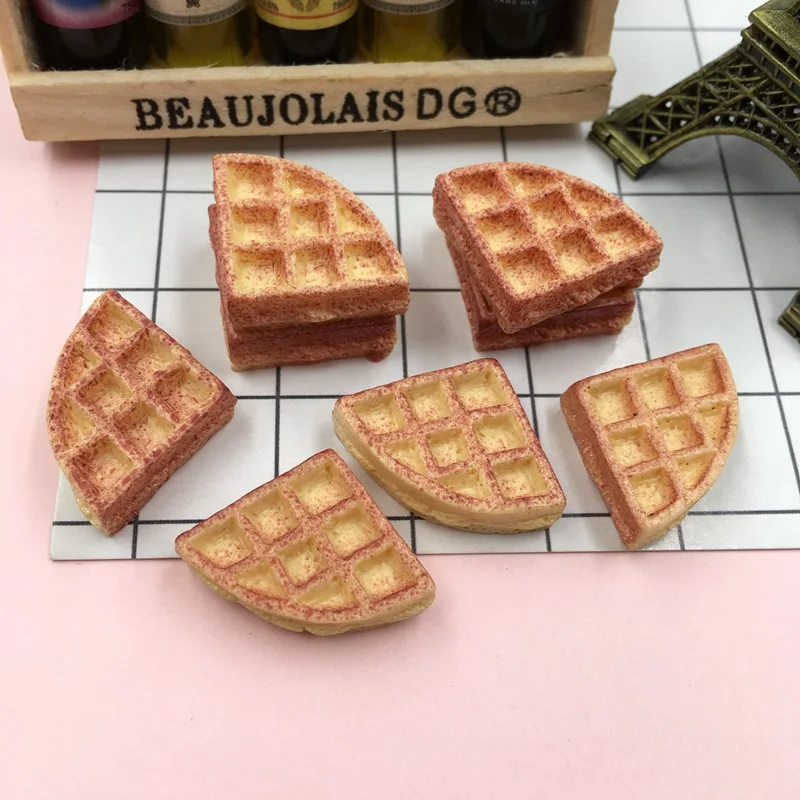 Resin Miniature Bread Resin Flat Back Cabochon for Phone Decoration Scrapbooking DIY Crafts Making 10pcs ornament crafts resin crafts