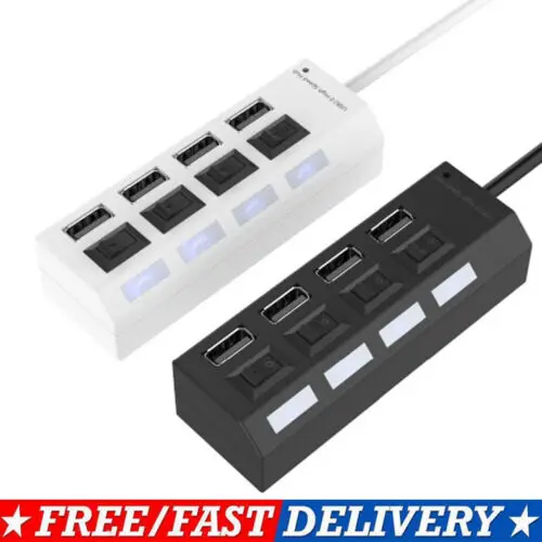 

4 High Speed Port USB 2.0 Multi HUB Splitter Expansion PC Laptop Cable Adapter Mini Hub for PC Laptop Supports Windows 8 7