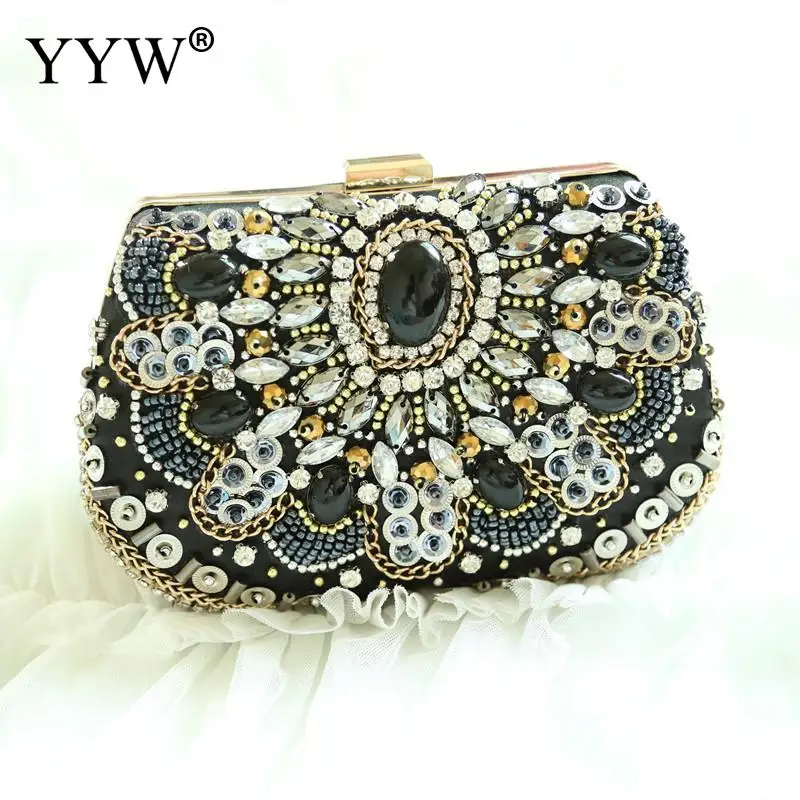 

Women Luxury Beaded Clutch Bag Ladies Wedding Bags Female Vintage Clutches Ladies Evening Bags Party Purses Bolsa Feminina 2018