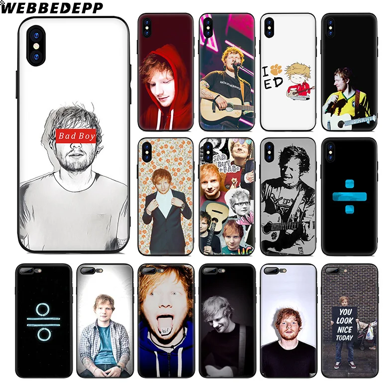 

WEBBEDEPP Ed sheeran Edsheeran Soft Silicone Case for Apple iPhone Xr Xs Max X or 10 8 7 6 6S Plus 5 5S SE Phone Case