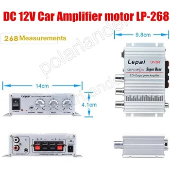 

Car Styling LP 268 Authentic Power Amplifier Hi-Fi super Bass 12 V 20WX2 2CH output power auto vehicle audio power amplifier