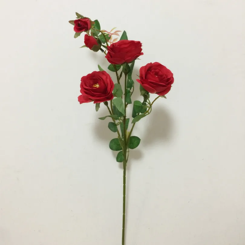 10 шт. искусственные розы шесть голов белый/розовый/фиолетовый/оранжевый/красный цвет розы стебли для Свадьбы Центральные элементы
