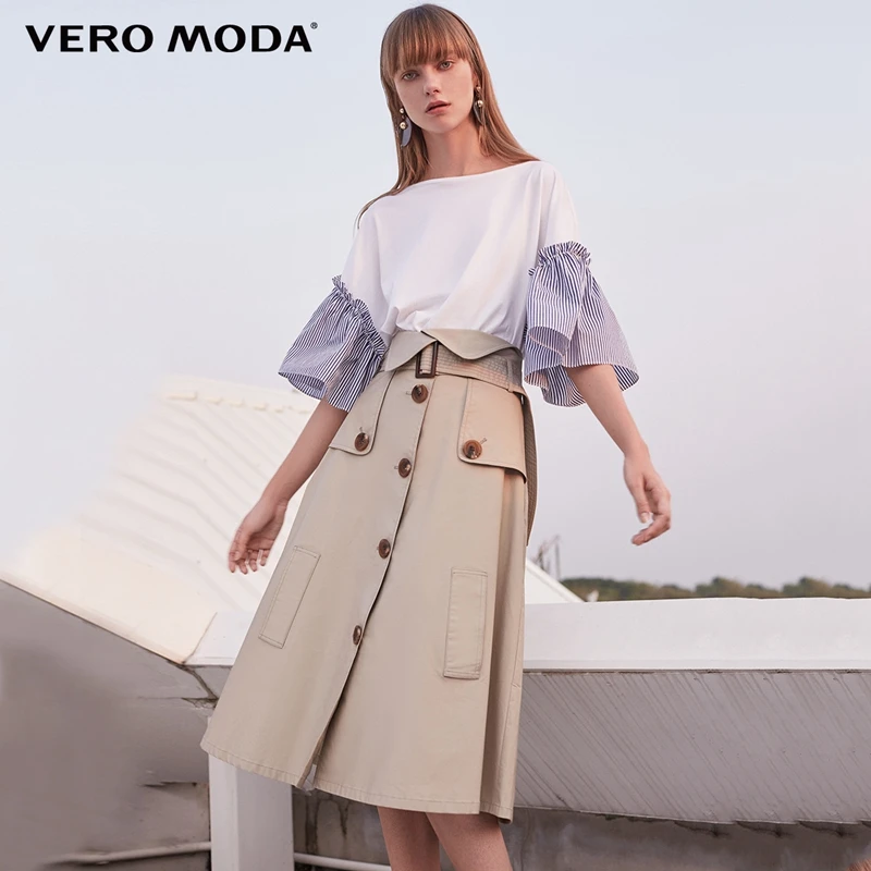 

Vero Moda 2019 New Women's Decorative Button Cotton-rich Skirt | 318316512