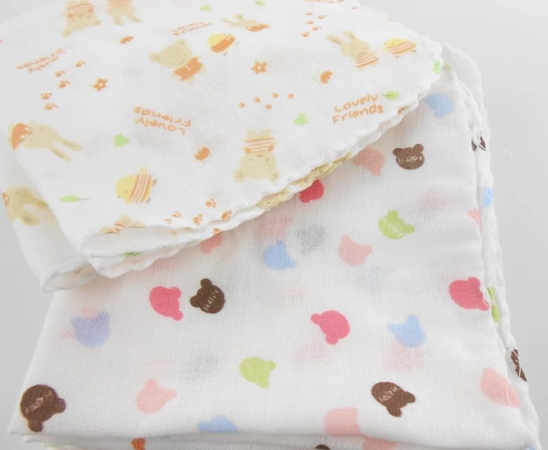 Новинка, 10 шт., хлопок, Марлевое детское полотенце для кормления, нагрудники для новорожденных, мультяшное полотенце для купания, квадратный платок