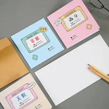 5 шт., мягкая, милая, Открытка Подарочная карта, конверт,, мини-открытка, TR-BA10821